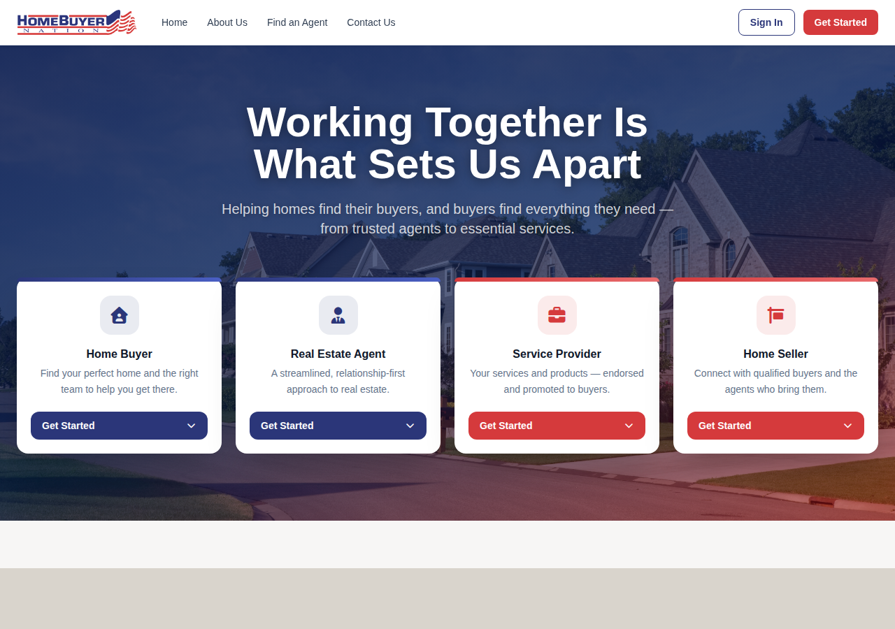 Home Buyer Nation landing page
